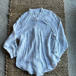 Aerie | White Beach Button Up